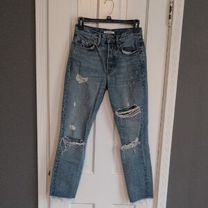 GRLFRND KAROLINA Distressed Blue Jeans